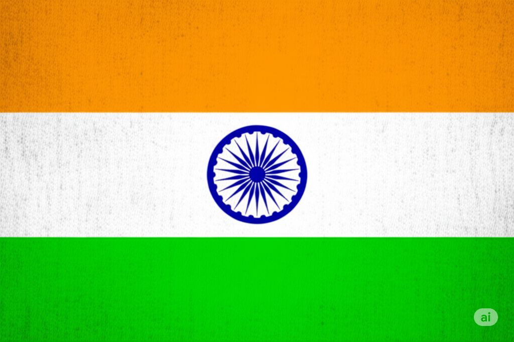 भारत का तिरंगा झंडा और स्वतंत्रता सेनानियों के चित्र, 15 अगस्त स्वतंत्रता दिवस का प्रतीक।