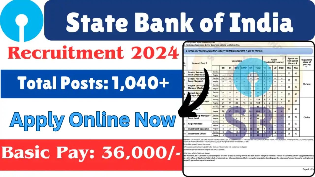 SBI SO Bharti 2024: स्टेट बैंक ऑफ़ इंडिया ने अफसर के पदों पर निकाली बम्पर भर्ती, यहाँ पर चेक करे कम्पलीट डिटेल