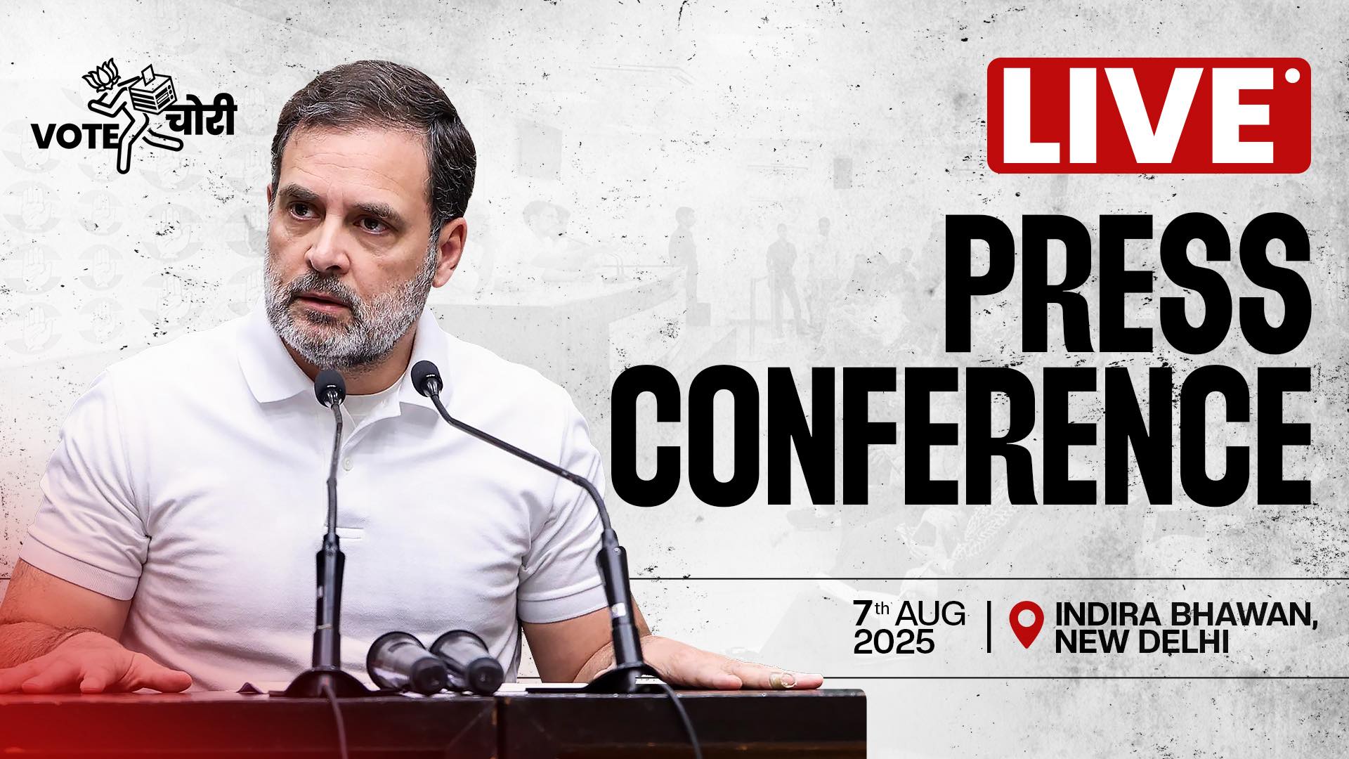 Rahul Gandhi Press Conference Election Commission Vote Fraud Allegations Documents Presentation