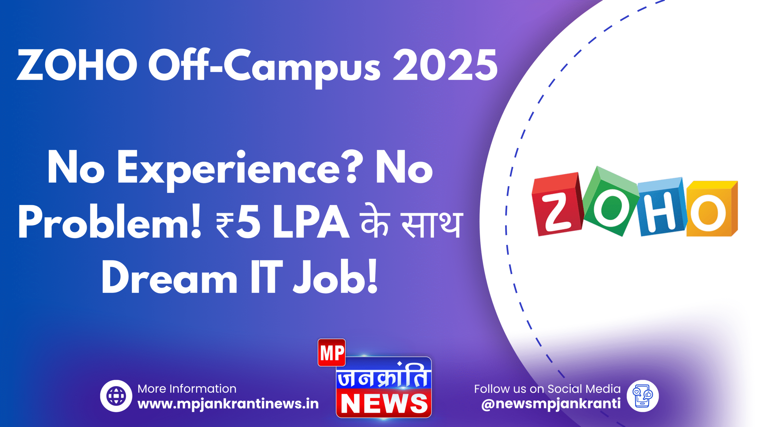 Z O H O Off-Campus 2025: Chennai Office—Freshers Working on Software Projects