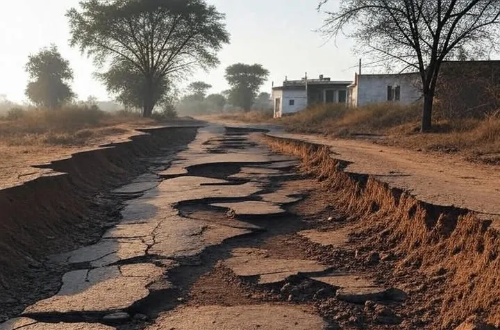 बुरहानपुर राष्ट्रीय राजमार्ग की खस्ताहाल सड़क