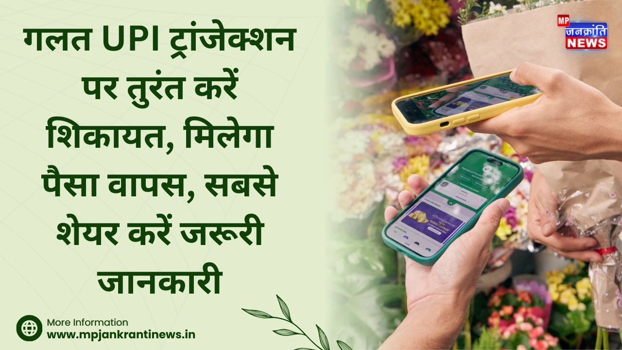 गलत UPI ट्रांसफर पर शिकायत कैसे करें MP में