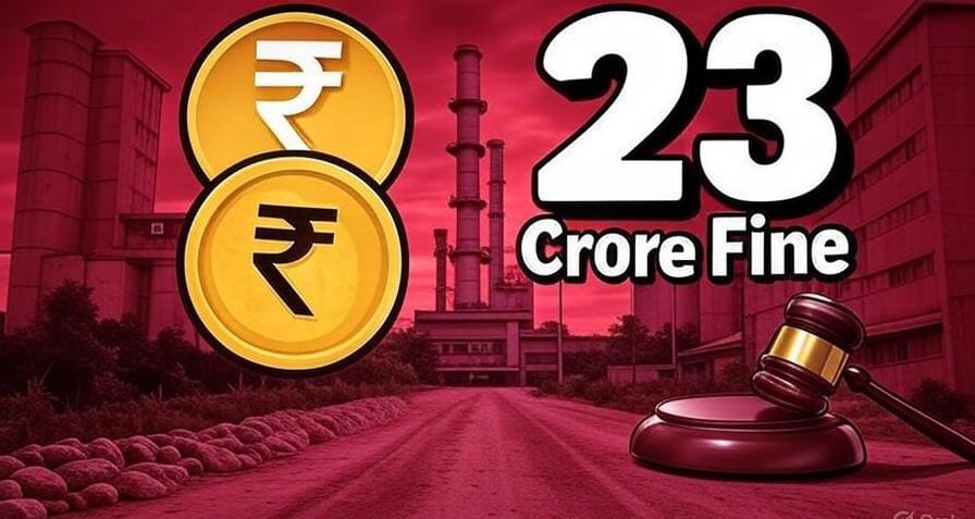 आयकर विभाग के आदेश की सांकेतिक मुहर लगी हुई अदाणी समूह की कंपनी एसीसी लिमिटेड के लोगो की तस्वीर।